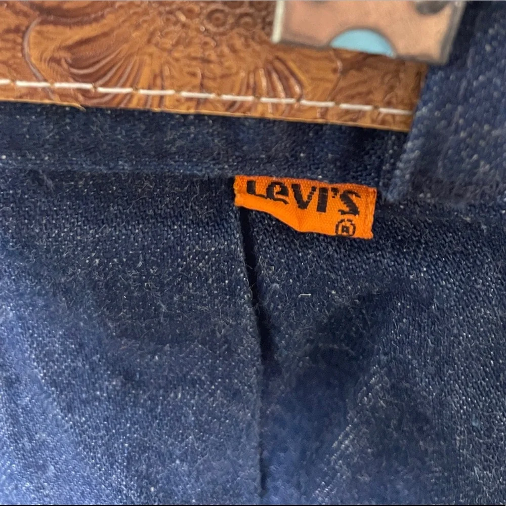 Levi's Vintage 70s  Bell Bottom Jeans Orange Tab - Picture 4 of 16